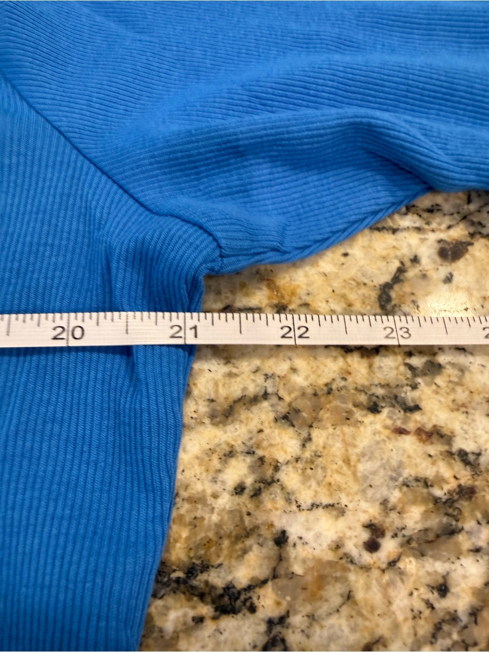 Banana Republic Factory Crew Ribbed Elbow Sleeve blue top SZ XL - Picture 9 of 12